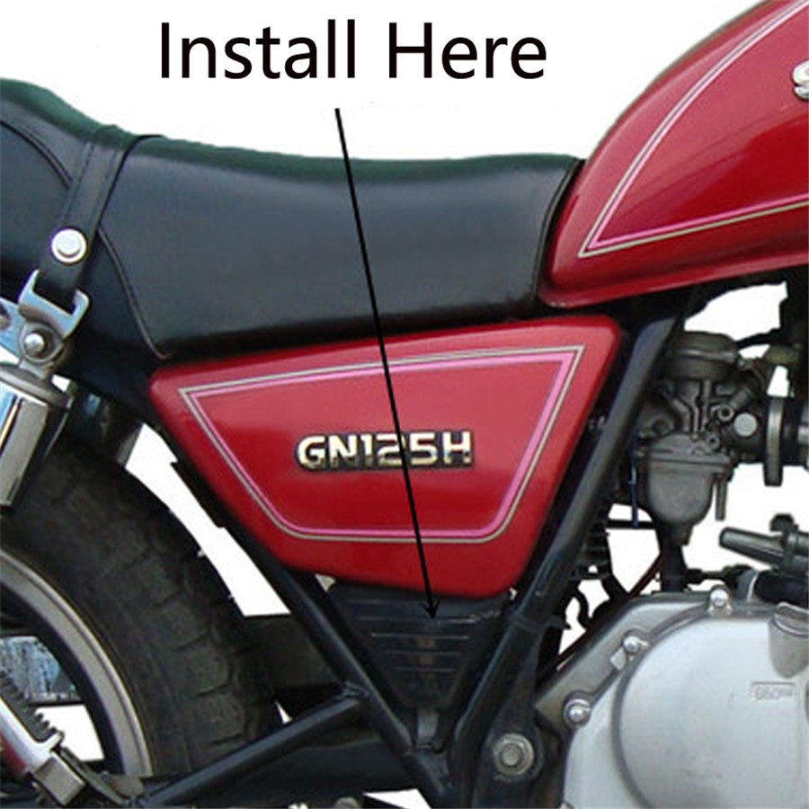 Detalhes do Para Suzuki GN125 GS125 HJ125K HJ125-7 EN125 Peças De Reequipamento Da Motocicleta ABS Moto Capa Lateral Caixa Ferrament