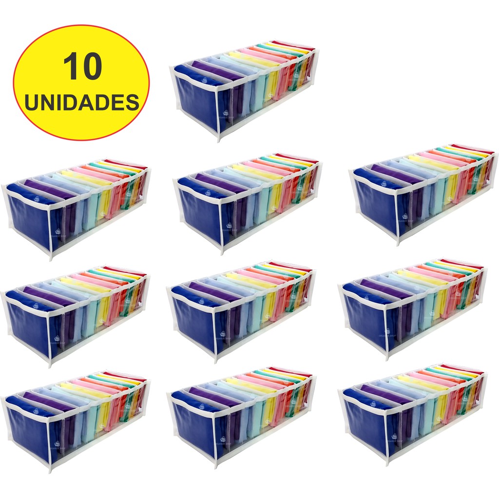 10 Organizadores De Gaveta Colmeia Calcinha/Cueca - Comprei Organizei! em Oferta na Shopee