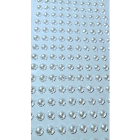 Meia pérola adesiva branca brilhante 8mm cartela com 180 unidades em Oferta na Shopee