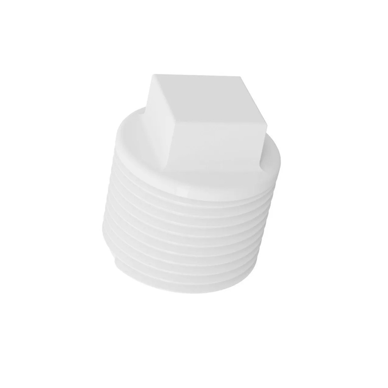Plug Tampão PVC Roscável 3/4'' (25mm) Branco