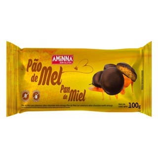 Pão De Mel Sem Glúten Zero Lactose Aminna 100g em Oferta na Shopee