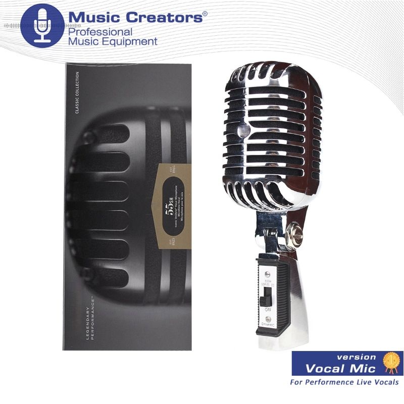 Alta Qualidade Profissional Shure 55sh Microfone Dinâmico Com Fio Para O Desempenho Ao Vivo Vocals Karaoke Podcast Stage Em Venda Quente