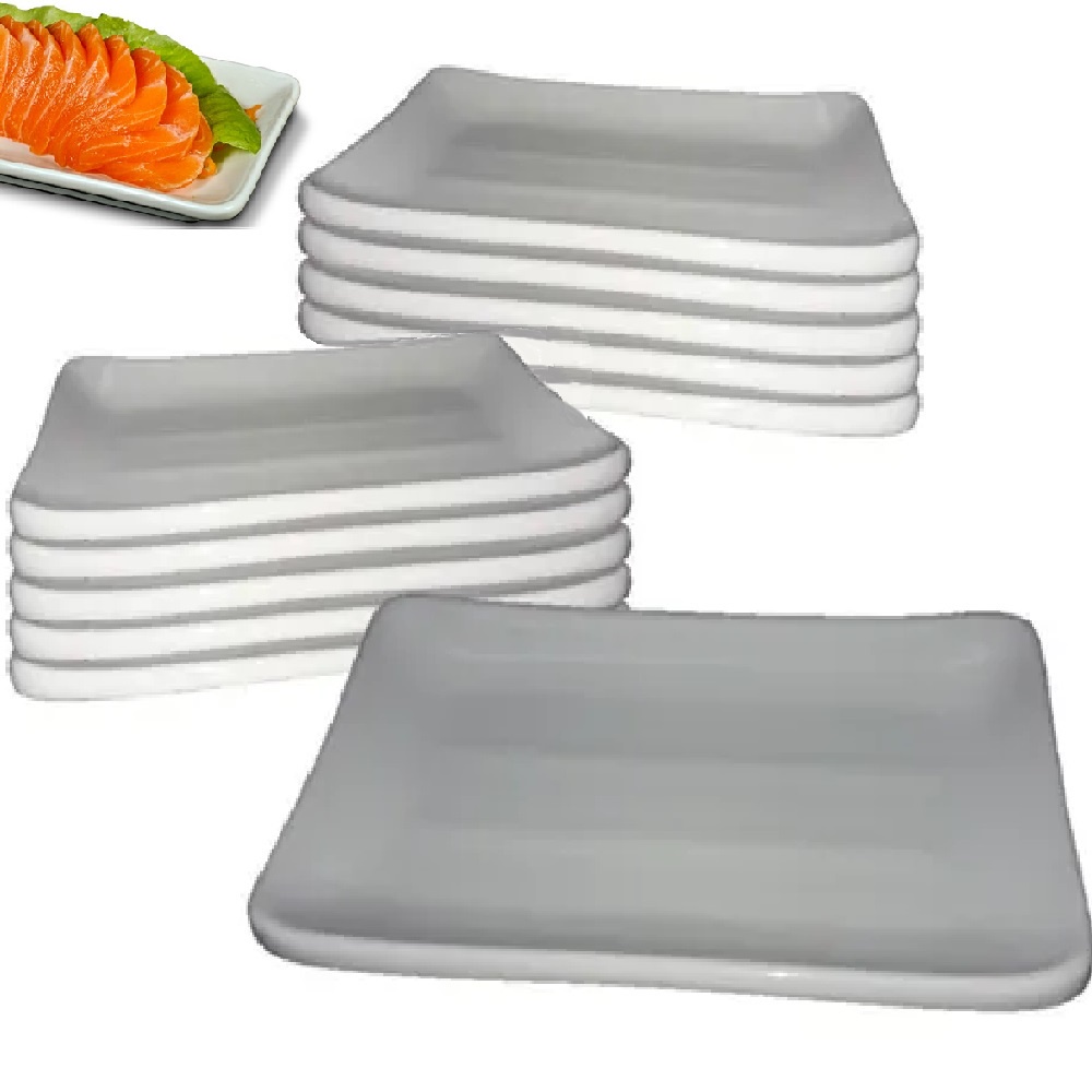 12 Travessa Prato em Melamina Japonesa Buffet Sushi