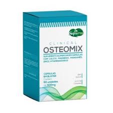 Cálcio, Magnésio, Manganês, Zinco e Vitaminas D3 e K2 - Clinical Osteomix - Supraervas - 60 cápsulas de 500 mg