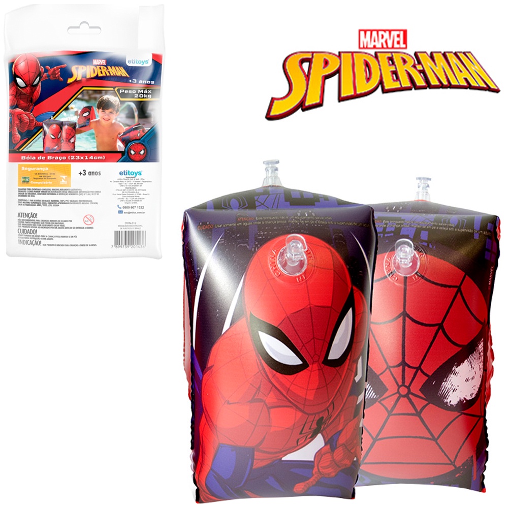 BOIA DE BRACO INFLAVEL HOMEM ARANHA/SPIDER MAN 23X14CM em Oferta na Shopee