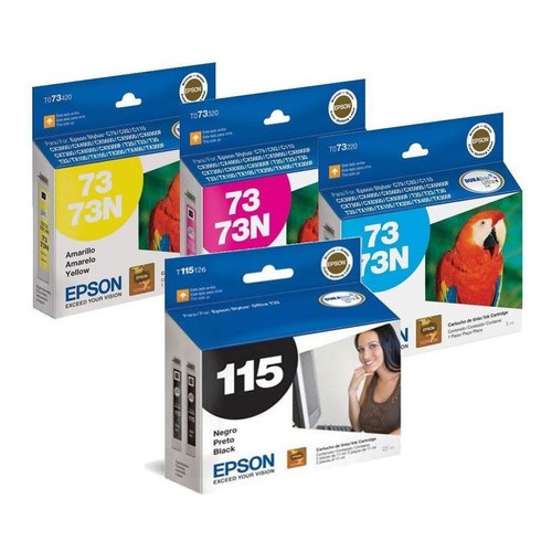 Kit 5 Cartuchos Epson T115 To73 Para T33 T1110 Tx515fn 73n t115126 t115