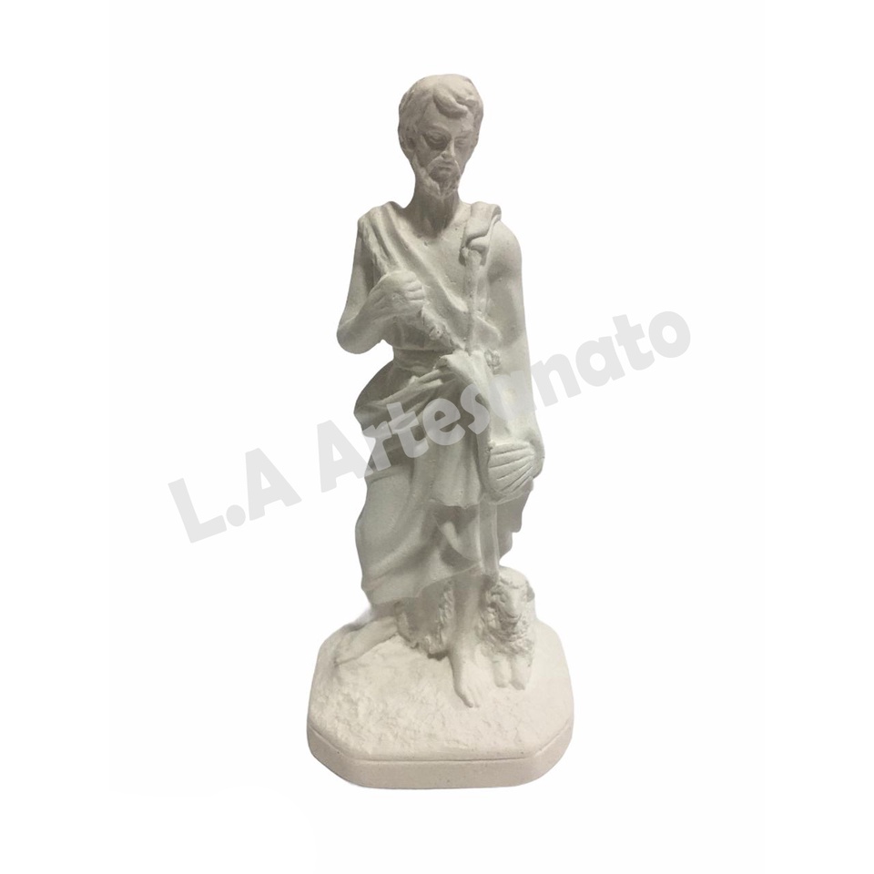 Imagem São João Batista Em Gesso Cru 13 Cm Para Artesanato