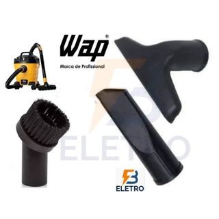 3 Bicos Canto Fresta 15cm, Redondo Escova e Estofado 14cm Aspirador de Pó Wap GTW 10