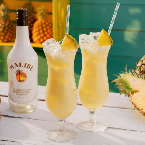 02 Taça Pina Colada Drinks Coquetel 380ml Vidro Ultra Resistente Nadir ...