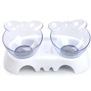 Comedouro Bebedouro Duplo Acrílico Elevado Gatos Ergonômico em Oferta na Shopee