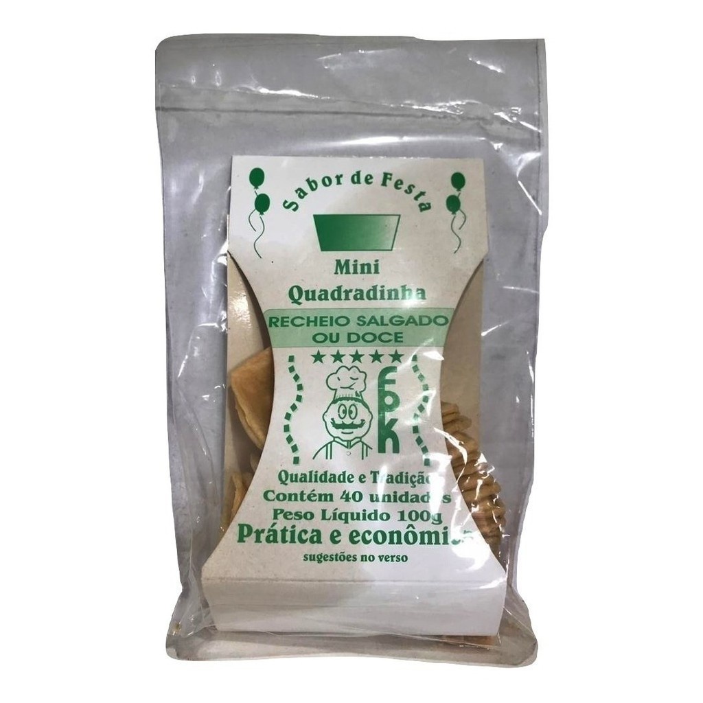 Barquete Quadradinha Frita Para Rechear C/40un - Fpk em Oferta na Shopee