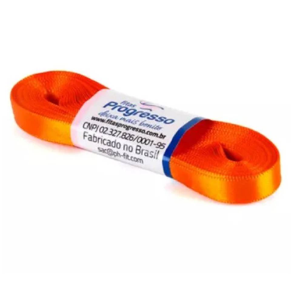Fita de Cetim Progresso 10mm nº2 - 10m Cor 066 Laranja - 1un