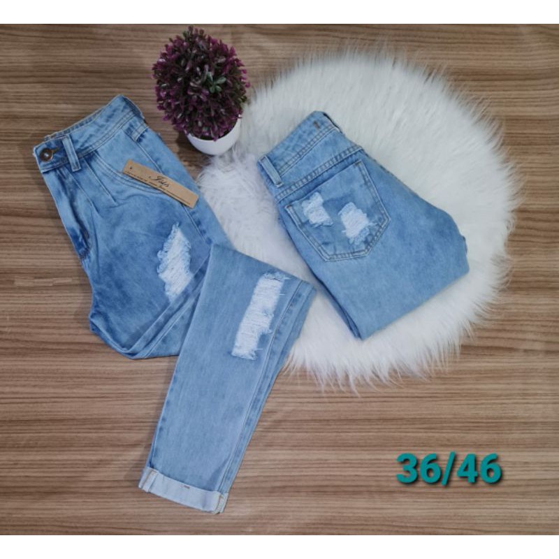 Calça jeans Mom Clara em Oferta na Shopee