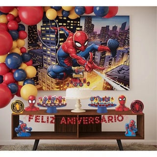 Painel Homem Aranha TNT Grande Painel decoração festa 1,40m VEJA AS FOTOS