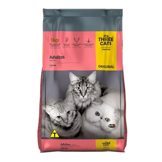 Racao Gatos Three Cats Original Adultos 10,1kg em Oferta na Shopee