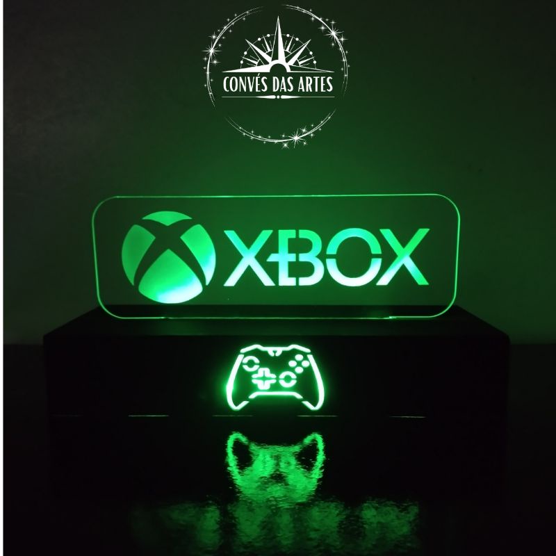 Luminária Gamer/Game/Jogos/XBox/Streaming/Streamer/Led