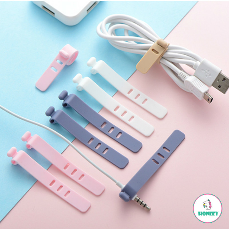 4 Pçs Cabo Organizador Titular De Carregamento Enrolador Braçadeira Silicone Carregador USB Protetor Mini Acessórios