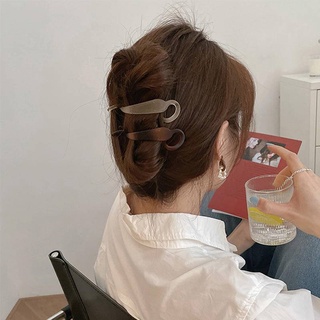 Clip de Banana Estilo Frio Clip Vertical Clip de Banana Clip de Cabelo de Cauda de Pônei Clip de Cabeça de Costas Clip de Cabelo Coreano Colarinho Branco Clip Horizontal Simples
