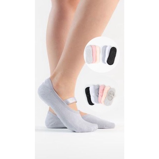 Kit 6 Pares Meia Sapatilha Antiderrapante Pilates Yoga Feminina