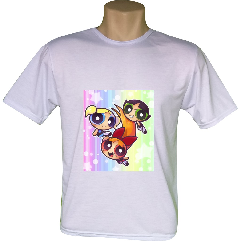 Blusa Camisa Estampada Infantil Personalizada As Meninas Superpoderosas