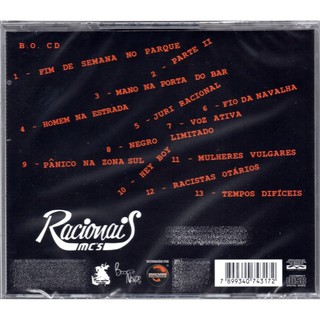Cd Racionais Mcs - Fim De Semana No Parque, Homem Na Estrada | Shopee ...
