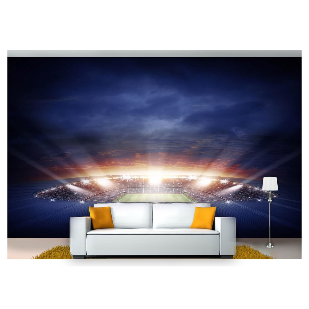 papel de parede Esportes Futebol Bola Campo 3D 6m² SPT46