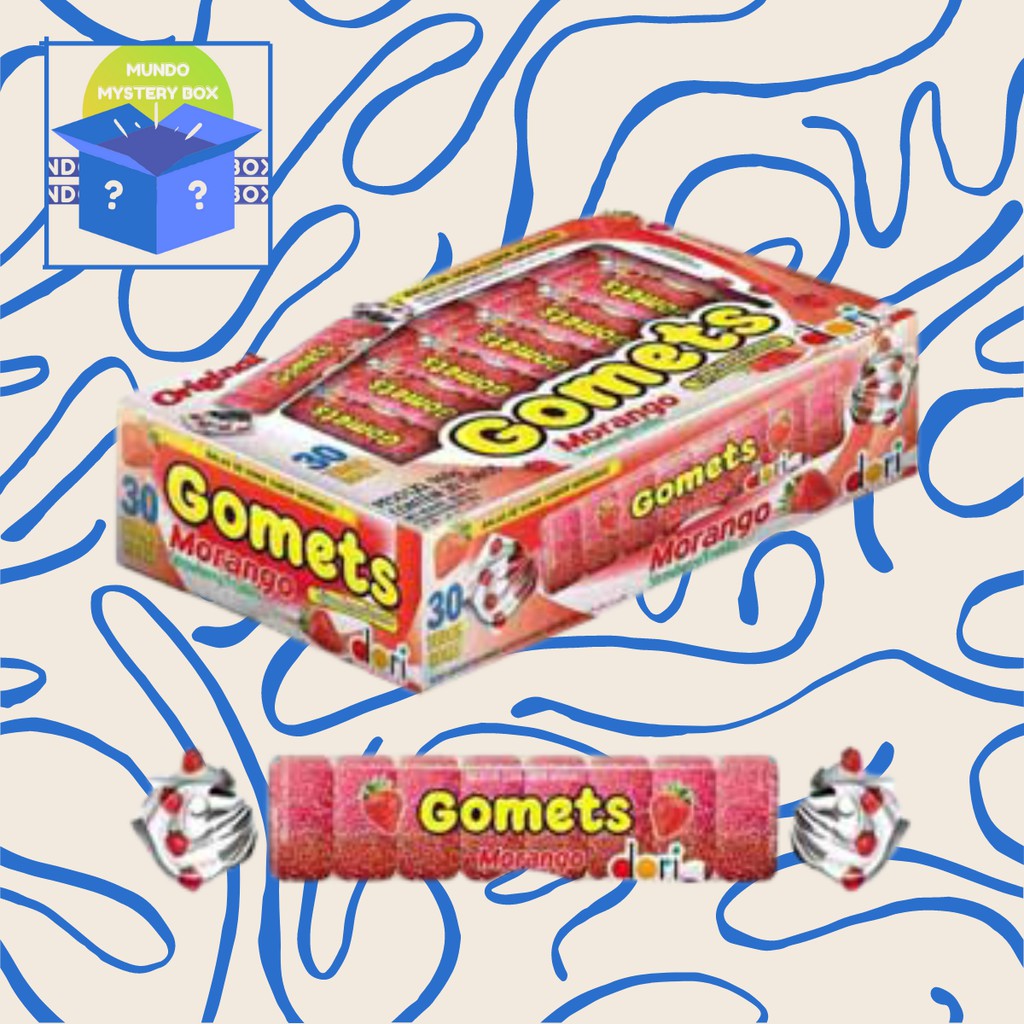 Gomets Goma Tubo Sabor Morango 30 Unidades 960g Dori Shopee Brasil