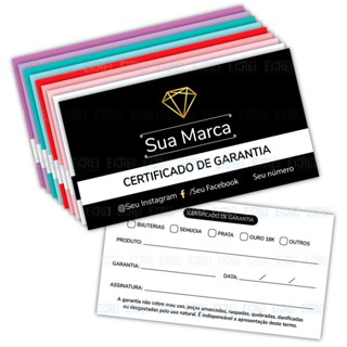 Certificado de Garantia 9x5 cm 4x1  - 1.000 unidades em Oferta na Shopee