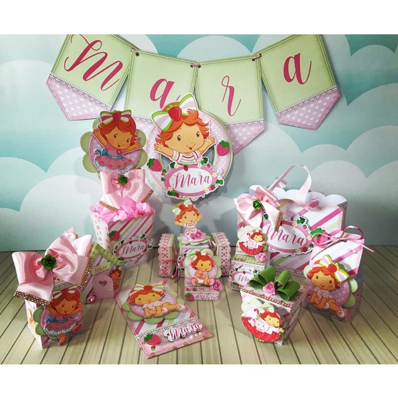 kit festa infantil lembrancinha para aniversário Caixinhas Personalizadas Moranguinho