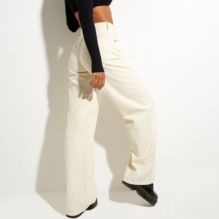 Calça Wide leg Off white Pantalona Baggy larga tendencia moda feminino