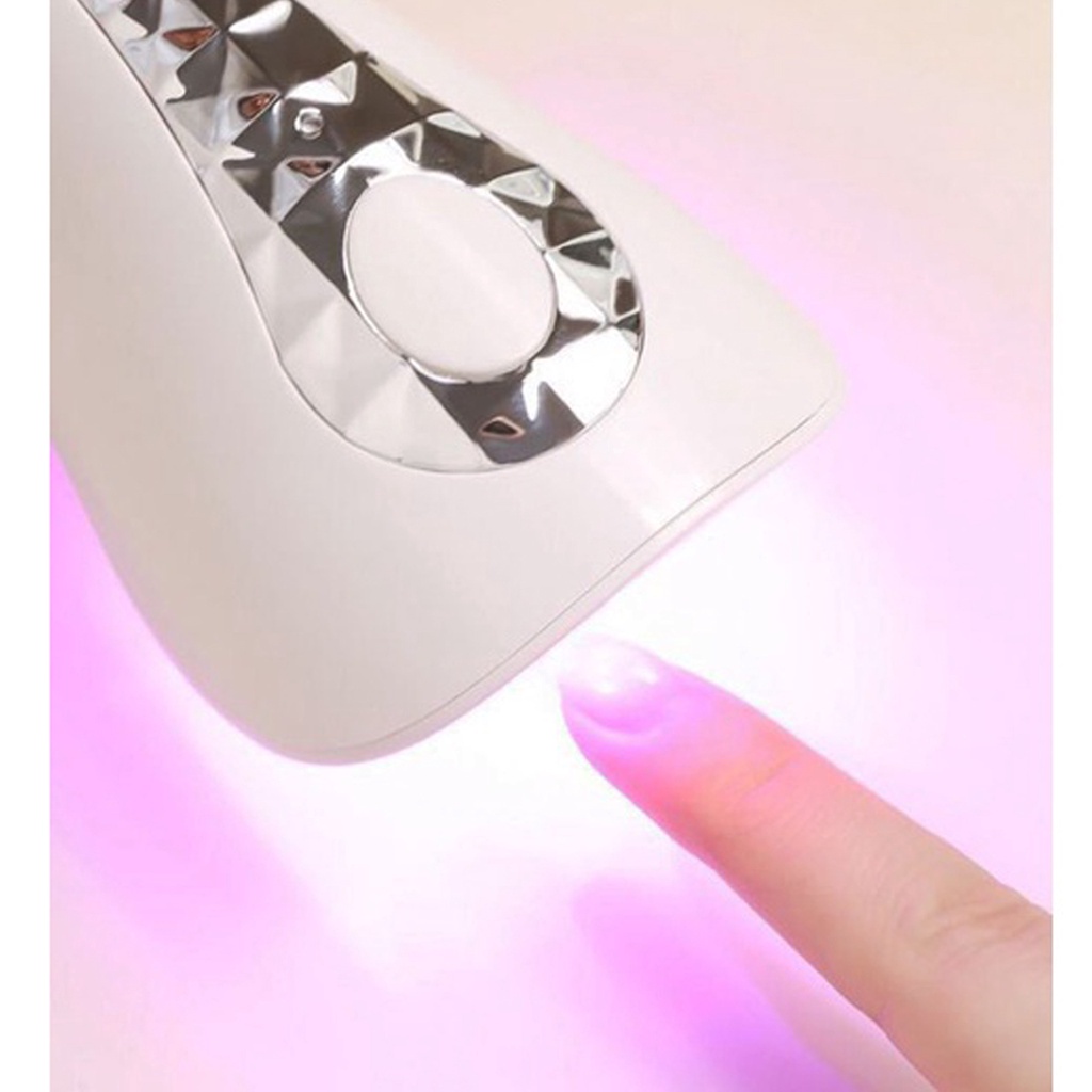 Mini Cabine Portátil 5 LEDs UV Sem Fio Recarregável para Unhas Salão Beleza Manicure Gel Acrygel Fibra