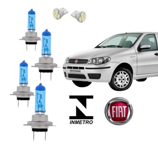 Kit Lâmpadas Farol Super Brancas Fiat Palio Siena G3 204 a 2014 H7 H7 em Oferta na Shopee