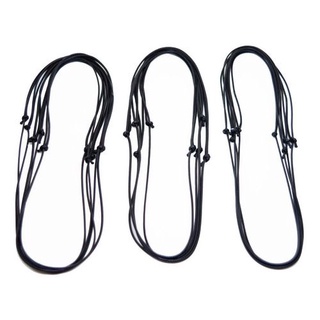 Cordão Para Fazer Colar Artesanato Preto Regulável 12 Peças