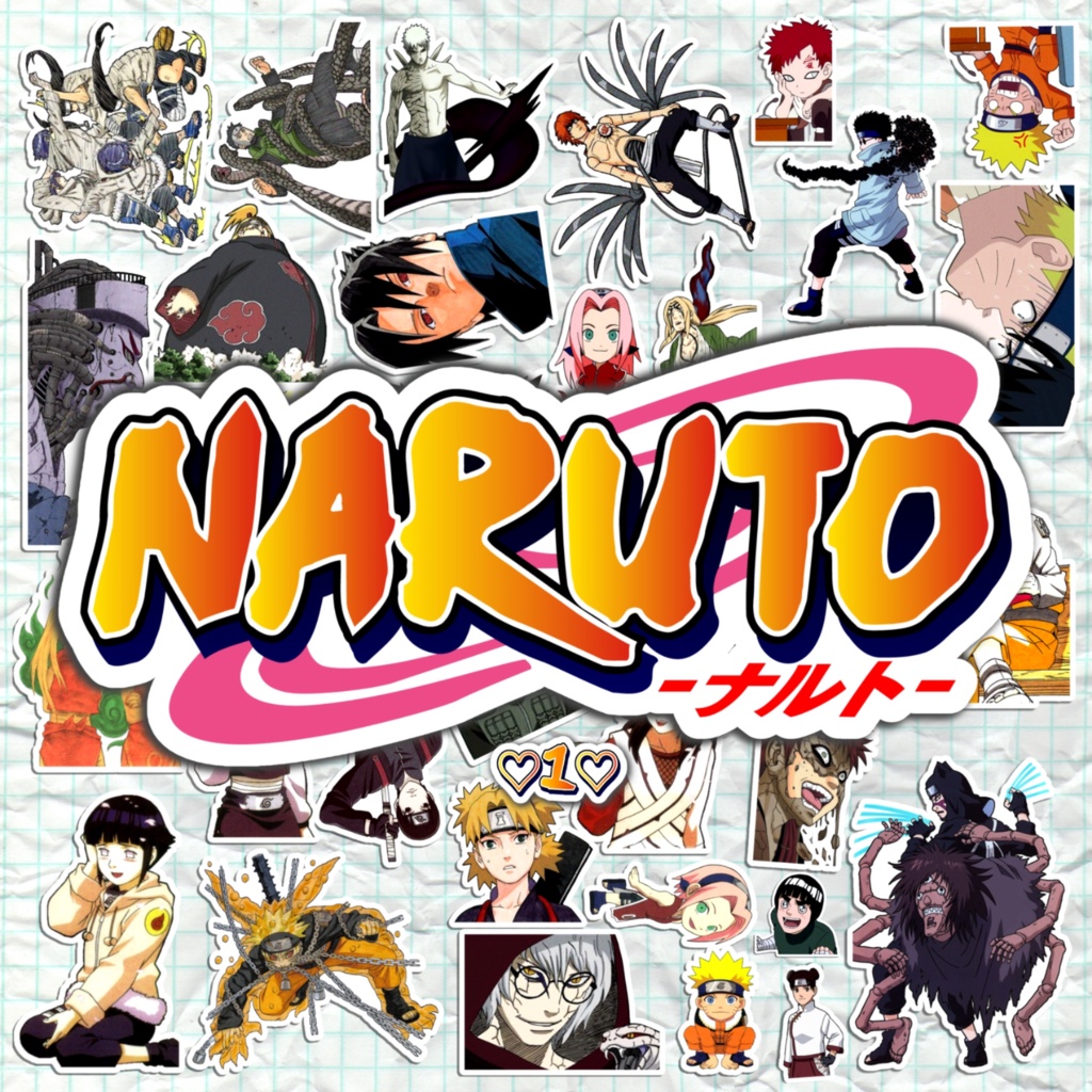 ♡ Pack de Adesivo Naruto ♡ Ninja ♡ Stickers Figurinhas Anime ♡ Personalizado Material Escolar Papelaria  ♡