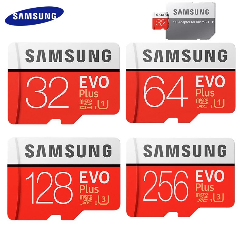 Cartão De Memória Samsung EVO PLUS Com Conversão SD De Alta Velocidade 100 MB U3 TF UHS-I 128GB/32GB/64GB