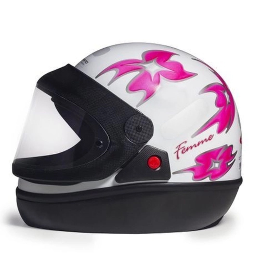 Capacete Taurus San Marino Femme Feminino Branco Rosa Para Moto Original