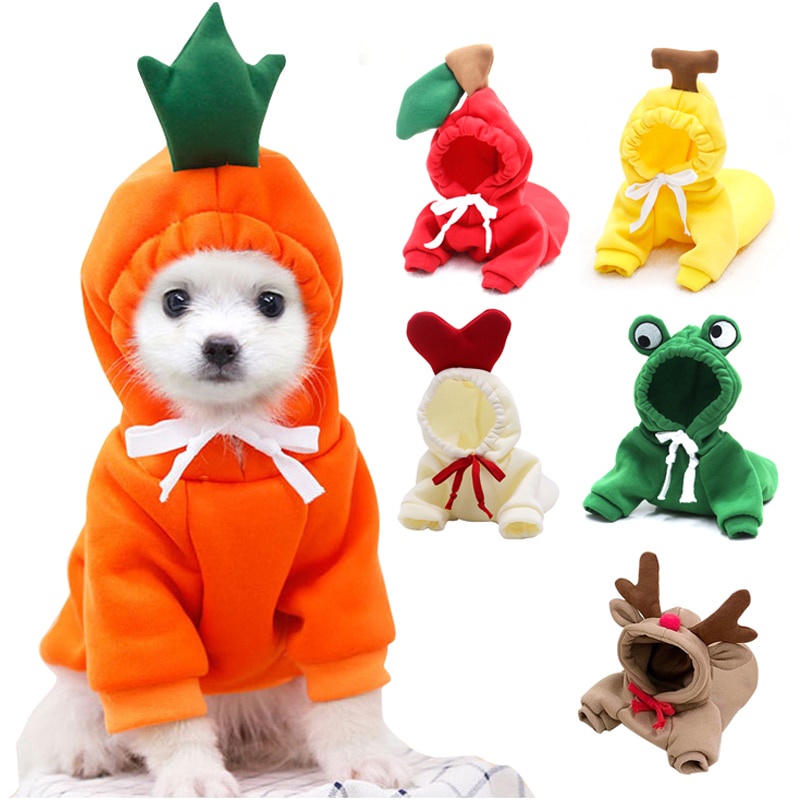 Roupa Para Cães/Filhotes Com Capuz/Lã Quente Animais De Estimação ...