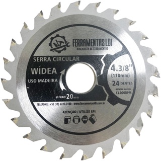 Disco Serra Circular Madeira Para Esmerilhadeira 4.3/8 110mm 24d Ferramentas Ldi em Oferta na Shopee