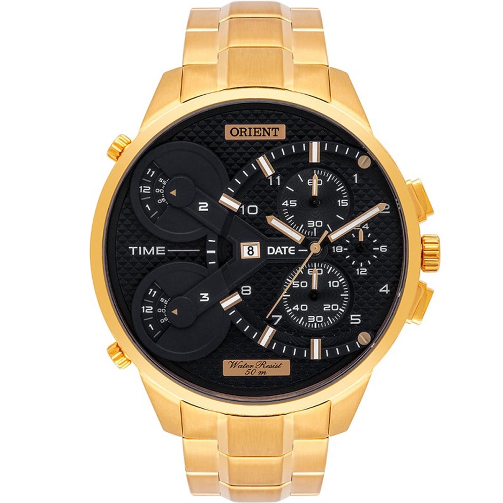 Relógio Orient Masculino Dourado Mgsst003 P2Kx