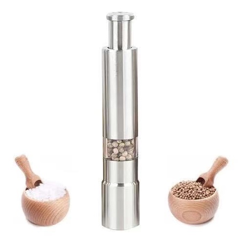 Mini Moedor Manual Com Visor Em Aço Inox Gourmet Sal Ou Pime em Oferta na Shopee