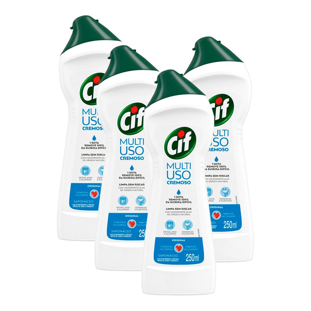 Kit 4 CIF Cremoso Original 250ml em Oferta na Shopee