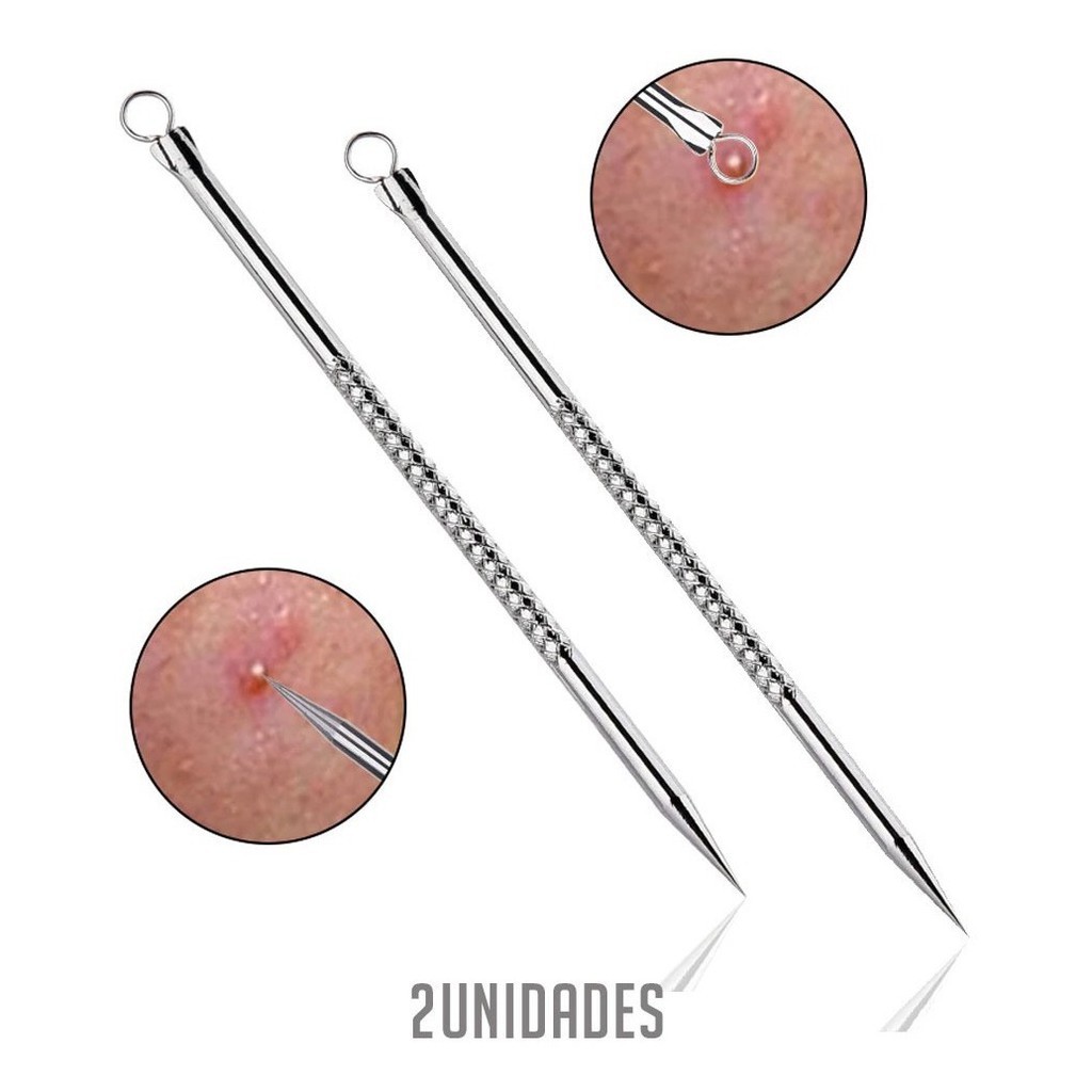 Kit 2 Extrator de Cravos Cureta Profissional Aço Inox Extrator ...