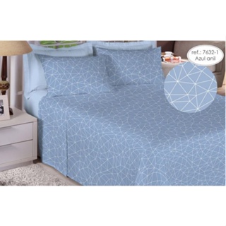 Jogo de Cama Lençol Casal 4 peças 100% Algodão Estampado Elástico em Oferta na Shopee