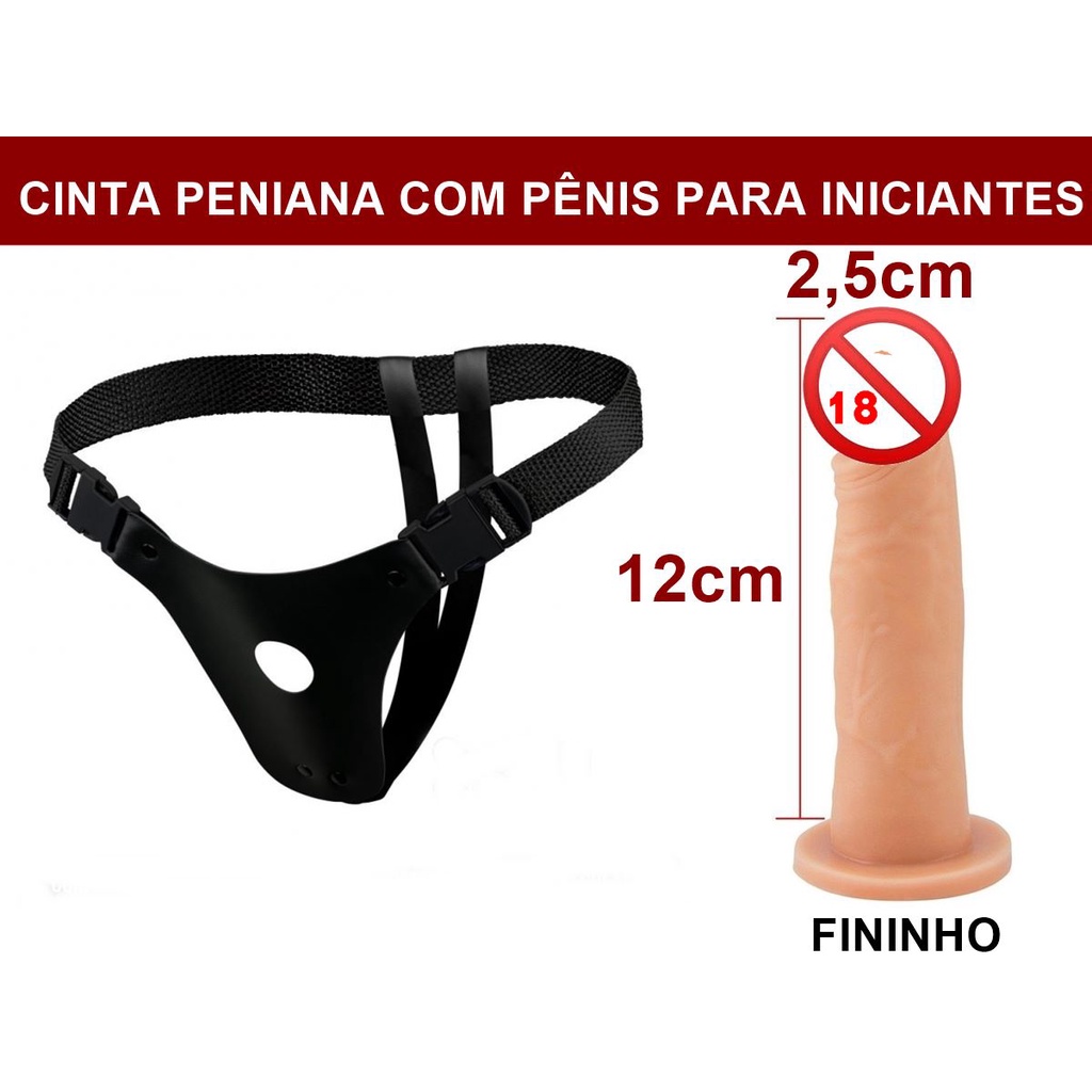Cinta Peniana Pênis Prótese Fininha Iniciantes Pênis 12cm X 2,5cm Sex Shop em Oferta na Shopee