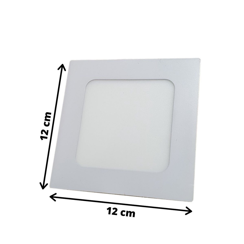 Luminária LED Embutir 6w Quadrada Branco Quente 3000k Plafon em Oferta na Shopee