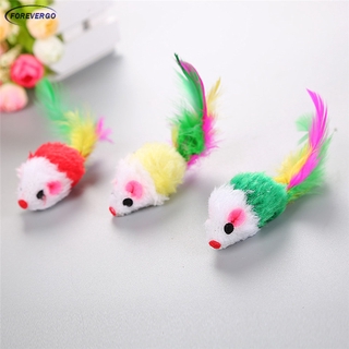 Brinquedos De Gato Falsos 1pc/Engraçados/Com Pena Colorida Mini Mouse