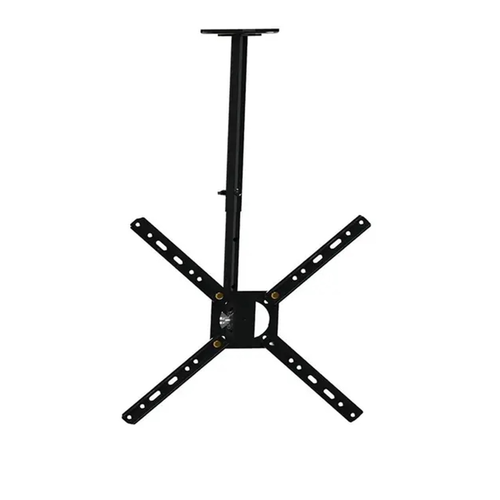Suporte para Tv 10 a 55 Polegadas Fixação no Teto com Ajustável Giratório Preto para Led Lcd Monitor
