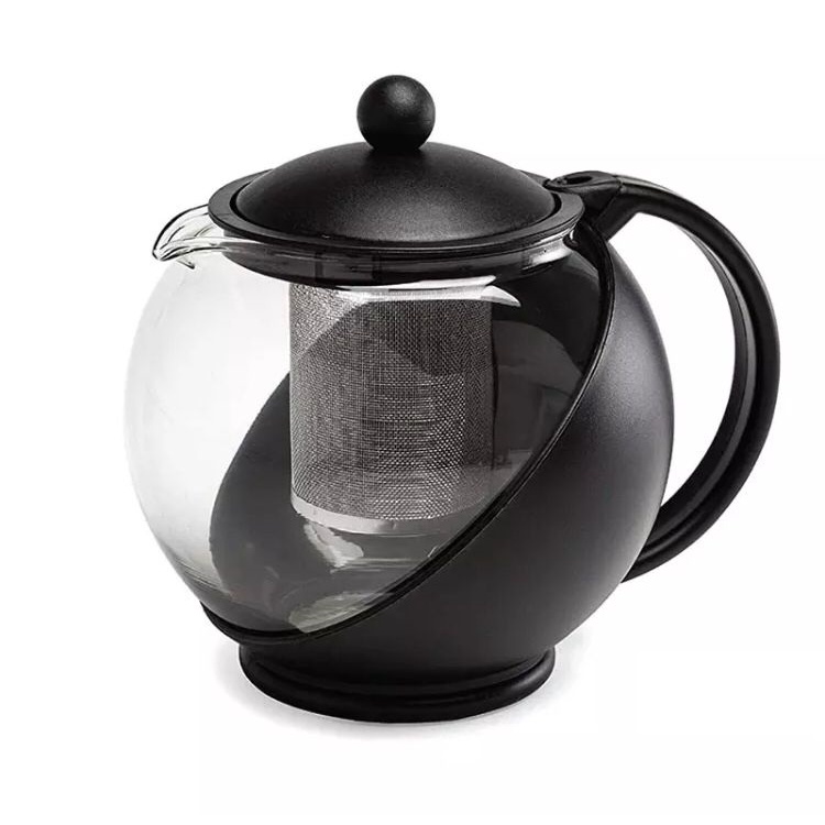 Chaleira de Vidro 750ml com Infusor Inox - Bule pra Chá - Coador