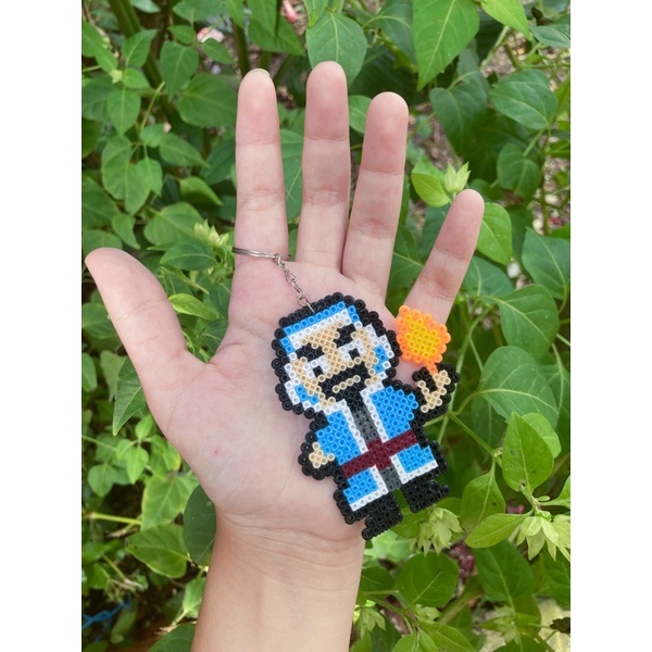 Chaveiro Mago Clash Of Clans Royale Pixel Art Hama Beads Perler Beads Shopee Brasil