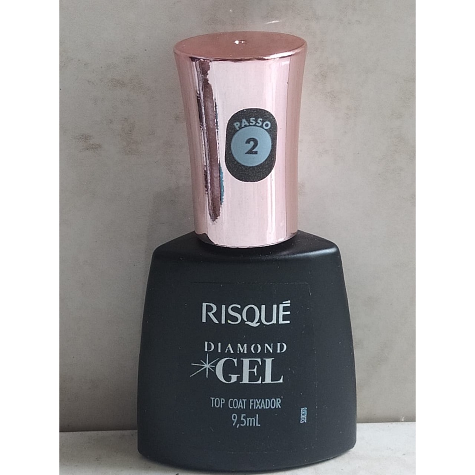 Risque Diamond Gel Top Coat Fixador 9,5ml | Shopee Brasil